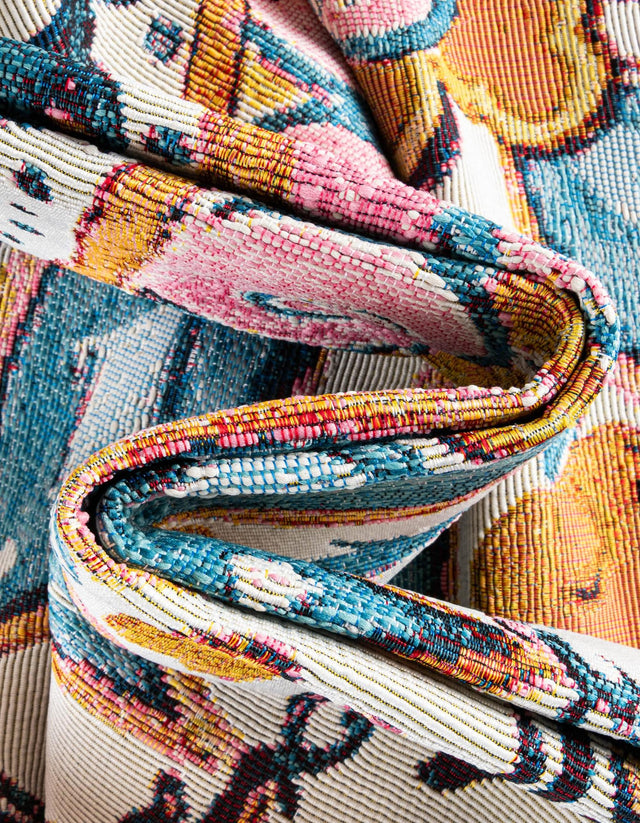 Multicolor 2' x 6' 1 Outdoor Traditional Runner Rug