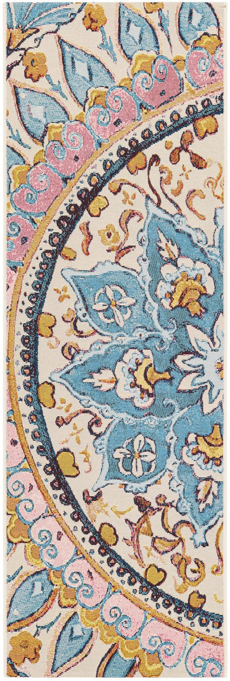 Multicolor 2' x 6' 1 Outdoor Traditional Runner Rug