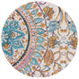 Multicolor 8' x 8' Outdoor Traditional Round Rug