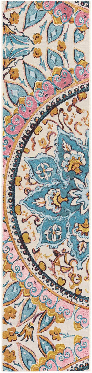 Multicolor 2' x 8' Outdoor Traditional Runner Rug