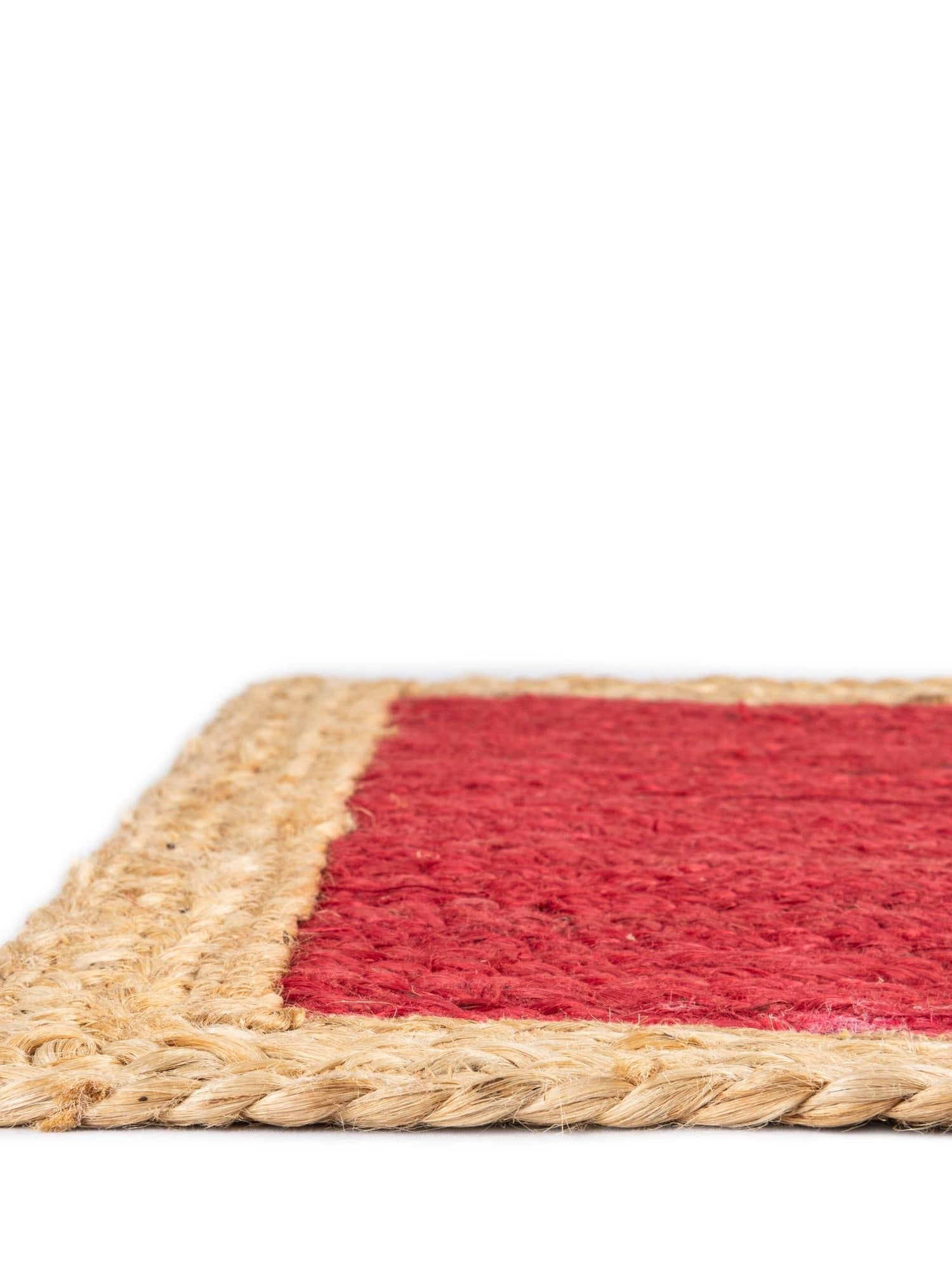Red 2' 7 x 12' Braided Jute Runner Area Rug 100% Jute Hand Braided Natural Eco-Friendly Boho Style Carpet for Living Rooms Dining Office Space Dorms for Sale at Rug Engine