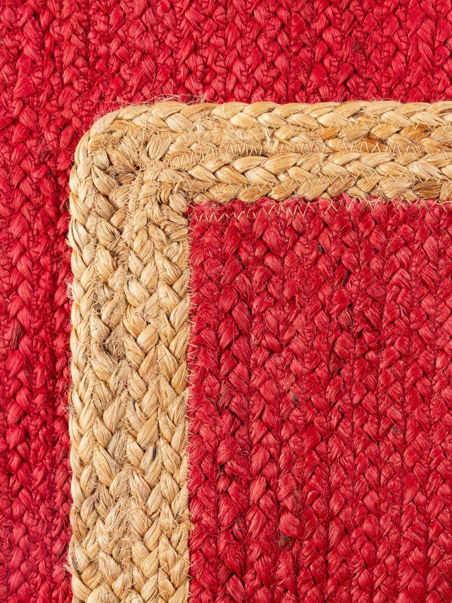 Red 2' x 6' 1 Braided Jute Runner Area Rug 100% Jute Hand Braided Natural Eco-Friendly Boho Style Carpet for Living Rooms Dining Office Space Dorms for Sale at Rug Engine