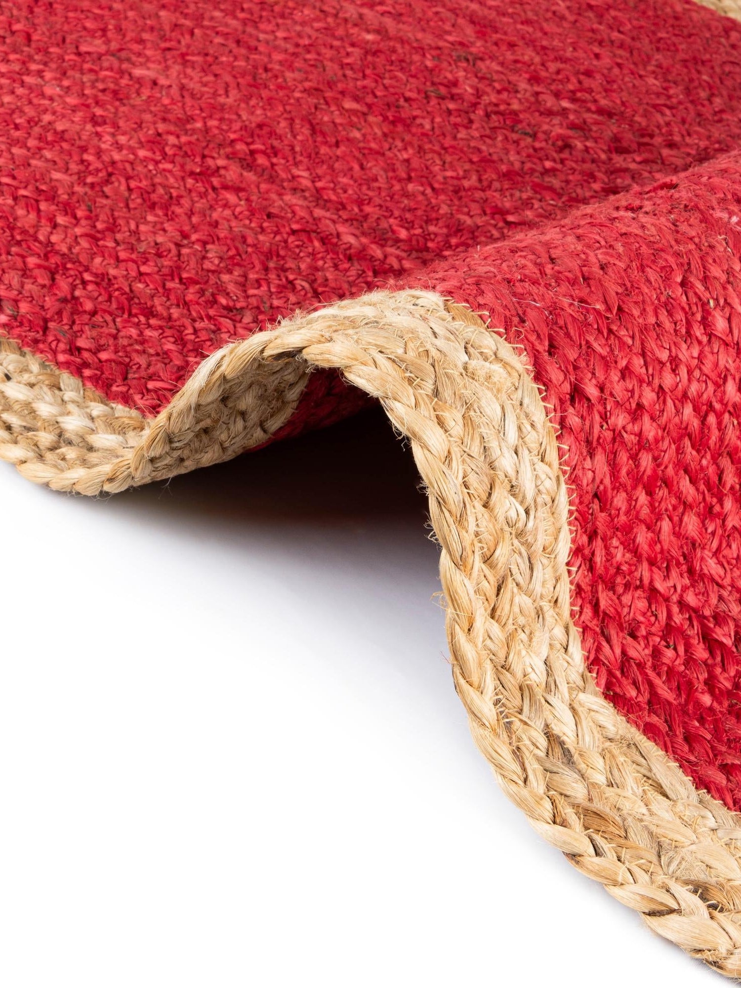 Red 2' 7 x 12' Braided Jute Runner Area Rug 100% Jute Hand Braided Natural Eco-Friendly Boho Style Carpet for Living Rooms Dining Office Space Dorms for Sale at Rug Engine