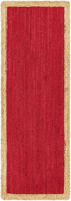 Red 2' x 6' 1 Braided Jute Runner Rug