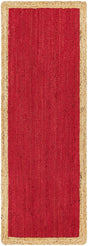 Red 2' x 6' 1 Braided Jute Runner Rug