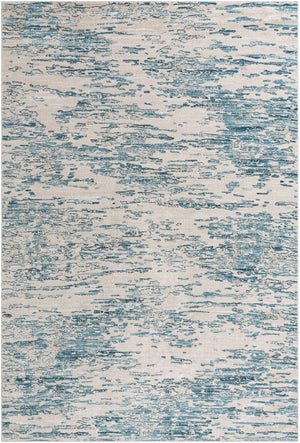 Blue 10' x 14' 1 Oasis Rectangle Area Rug 65% Polypropylene & 35% Polyester Contemporary Carpet for Living Rooms, Bedroom, Kitchen, Dining, Office for Sale at Rug Engine