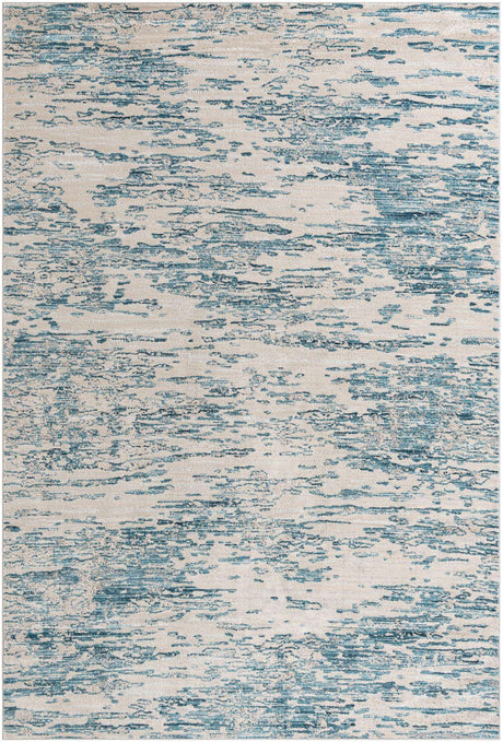 Blue 10' x 14' 1 Oasis Rectangle Area Rug 65% Polypropylene & 35% Polyester Contemporary Carpet for Living Rooms, Bedroom, Kitchen, Dining, Office for Sale at Rug Engine