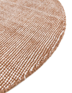 Cocoa Bean Brown 3' 1 x 3' 1 Jill Zarin English Manor Round Area Rug 100% Premium Natural Wool Handwoven Carpet for Living Rooms, Office Space, Bedrooms, Dorms for Sale at Rug Engine