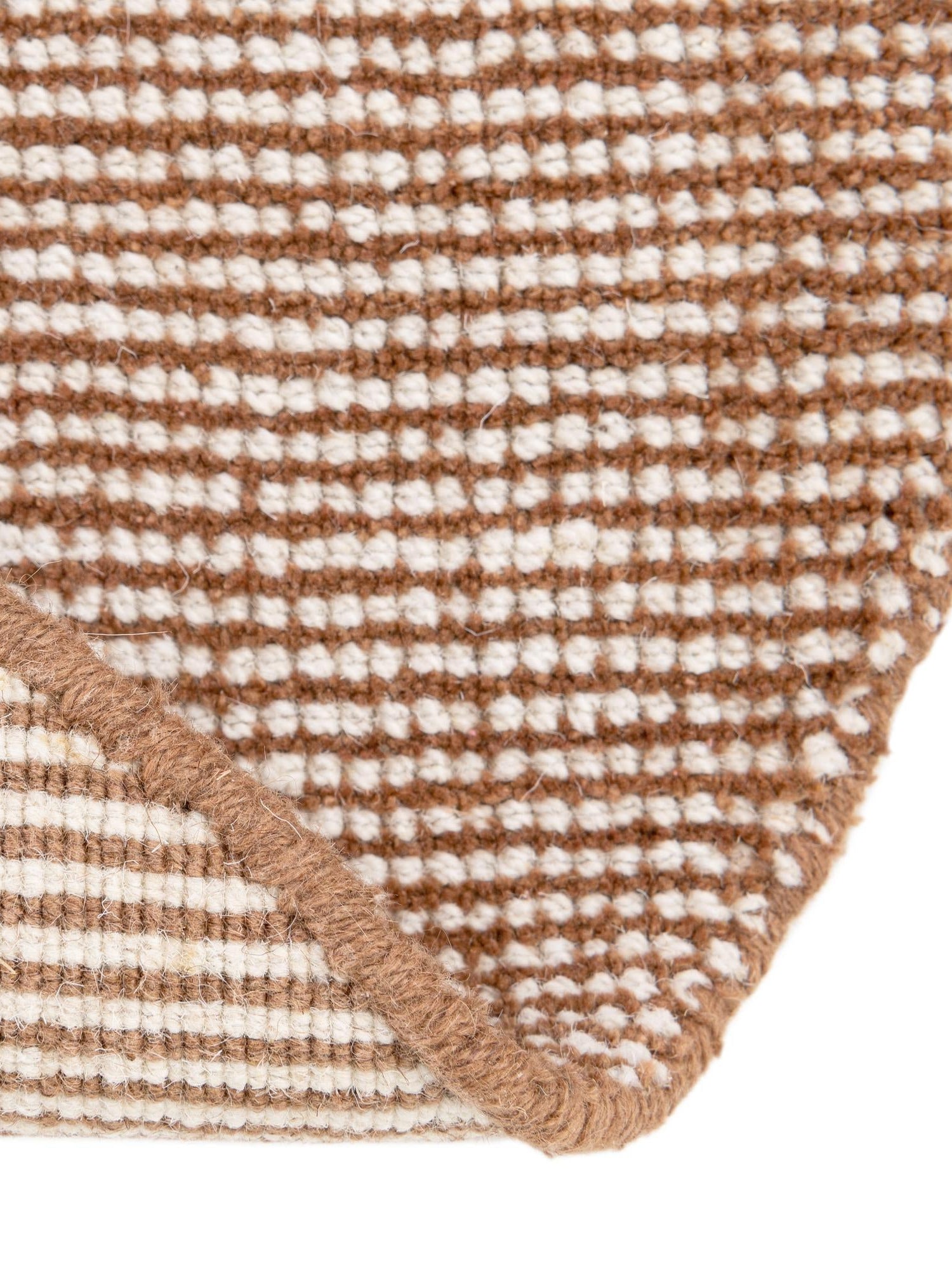 Cocoa Bean Brown 7' 10 x 7' 10 Jill Zarin English Manor Round Area Rug 100% Premium Natural Wool Handwoven Carpet for Living Rooms, Office Space, Bedrooms, Dorms for Sale at Rug Engine
