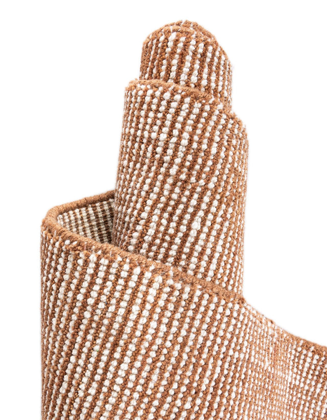 Cocoa Bean Brown 6' 1 x 6' 1 Jill Zarin English Manor Round Area Rug 100% Premium Natural Wool Handwoven Carpet for Living Rooms, Office Space, Bedrooms, Dorms for Sale at Rug Engine
