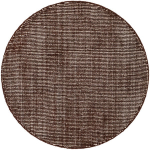 Mocha Brown 3' 1 x 3' 1 Jill Zarin English Manor Round Area Rug 100% Premium Natural Wool Handwoven Carpet for Living Rooms, Office Space, Bedrooms, Dorms for Sale at Rug Engine