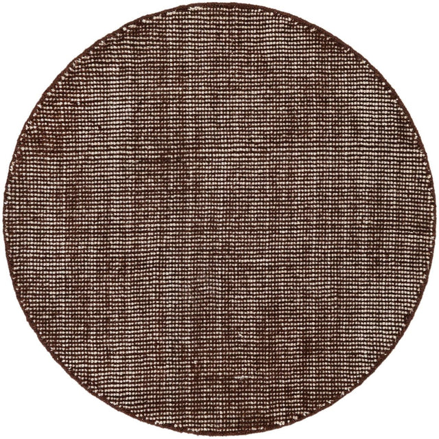 Mocha Brown 3' 1 x 3' 1 Jill Zarin English Manor Round Area Rug 100% Premium Natural Wool Handwoven Carpet for Living Rooms, Office Space, Bedrooms, Dorms for Sale at Rug Engine