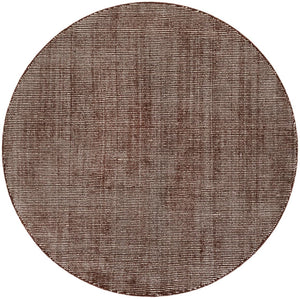 Mocha Brown 5' 1 x 5' 1 Jill Zarin English Manor Round Area Rug 100% Premium Natural Wool Handwoven Carpet for Living Rooms, Office Space, Bedrooms, Dorms for Sale at Rug Engine