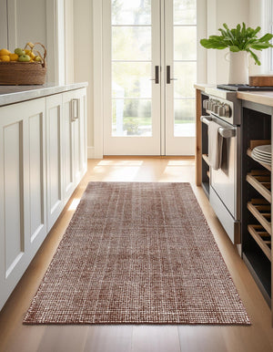 Mocha Brown 2' 7 x 10' Jill Zarin English Manor Runner Area Rug 100% Premium Natural Wool Handwoven Carpet for Living Rooms, Office Space, Bedrooms, Dorms for Sale at Rug Engine