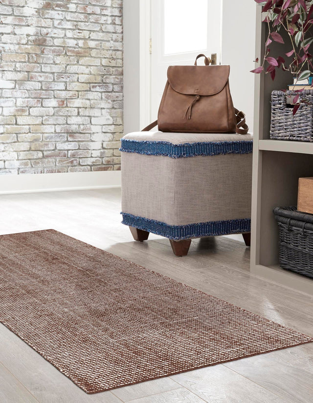 Mocha Brown 2' x 8' Jill Zarin English Manor Runner Area Rug 100% Premium Natural Wool Handwoven Carpet for Living Rooms, Office Space, Bedrooms, Dorms for Sale at Rug Engine