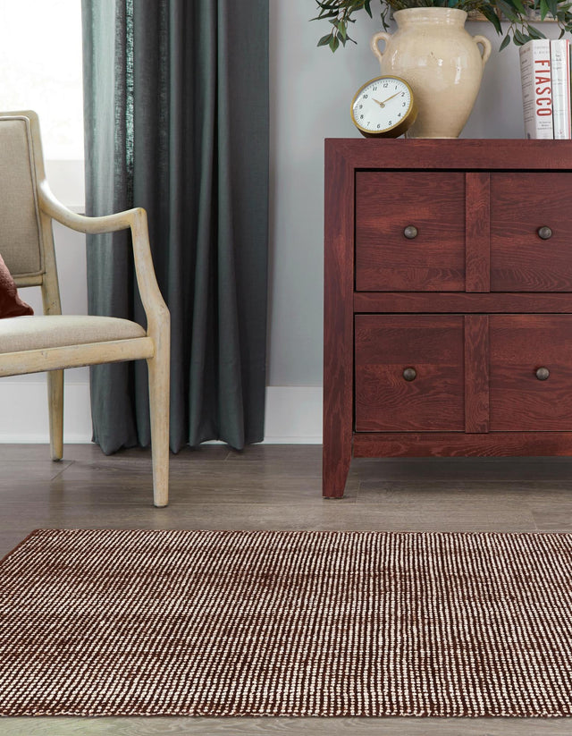 Mocha Brown 2' x 8' Jill Zarin English Manor Runner Area Rug 100% Premium Natural Wool Handwoven Carpet for Living Rooms, Office Space, Bedrooms, Dorms for Sale at Rug Engine