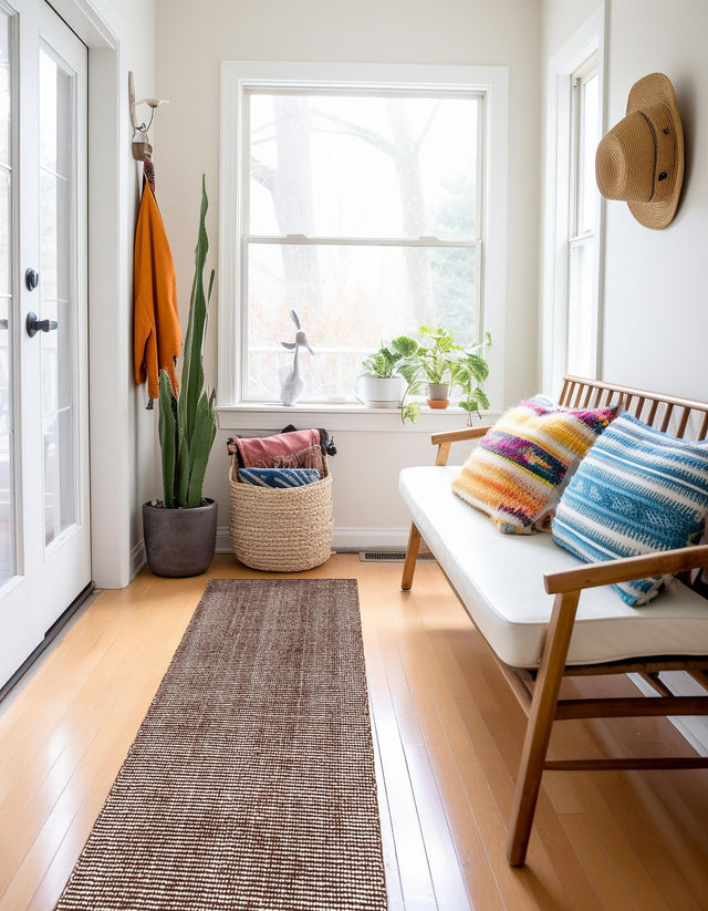 Mocha Brown 2' x 4' 1 Jill Zarin English Manor Runner Area Rug 100% Premium Natural Wool Handwoven Carpet for Living Rooms, Office Space, Bedrooms, Dorms for Sale at Rug Engine