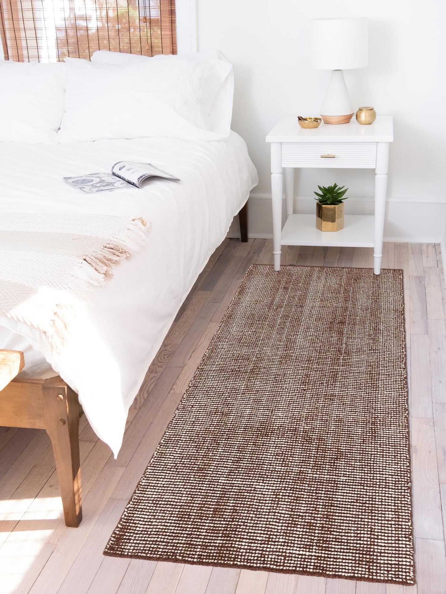 Mocha Brown 2' 7 x 10' Jill Zarin English Manor Runner Area Rug 100% Premium Natural Wool Handwoven Carpet for Living Rooms, Office Space, Bedrooms, Dorms for Sale at Rug Engine