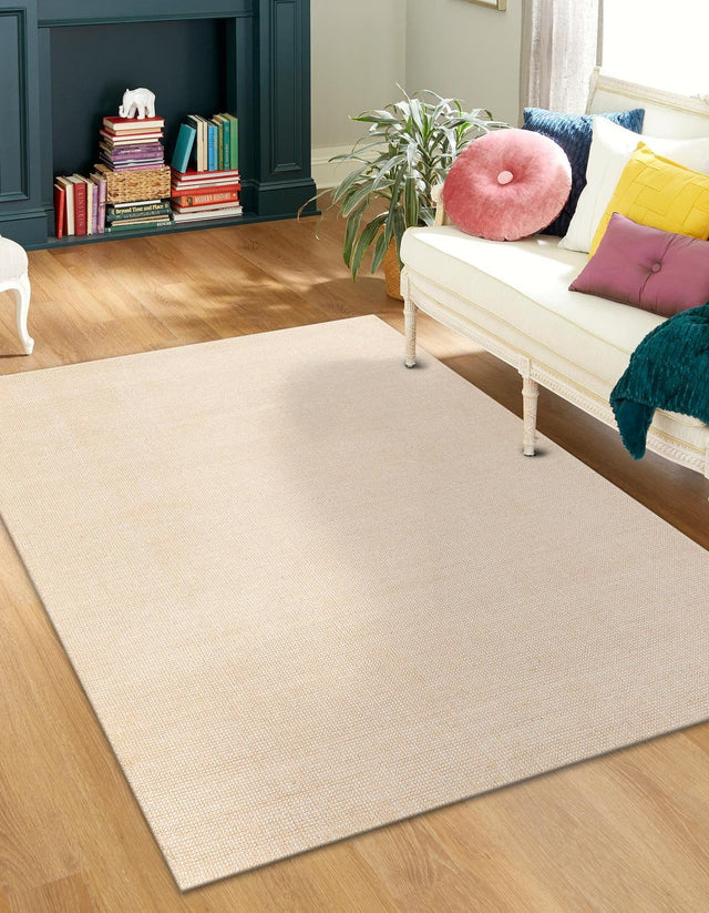 Oat Beige 8' x 10' Jill Zarin English Manor Rectangle Area Rug 100% Premium Natural Wool Handwoven Carpet for Living Rooms, Office Space, Bedrooms, Dorms for Sale at Rug Engine
