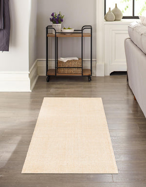 Oat Beige 2' 7 x 12' Jill Zarin English Manor Runner Area Rug 100% Premium Natural Wool Handwoven Carpet for Living Rooms, Office Space, Bedrooms, Dorms for Sale at Rug Engine