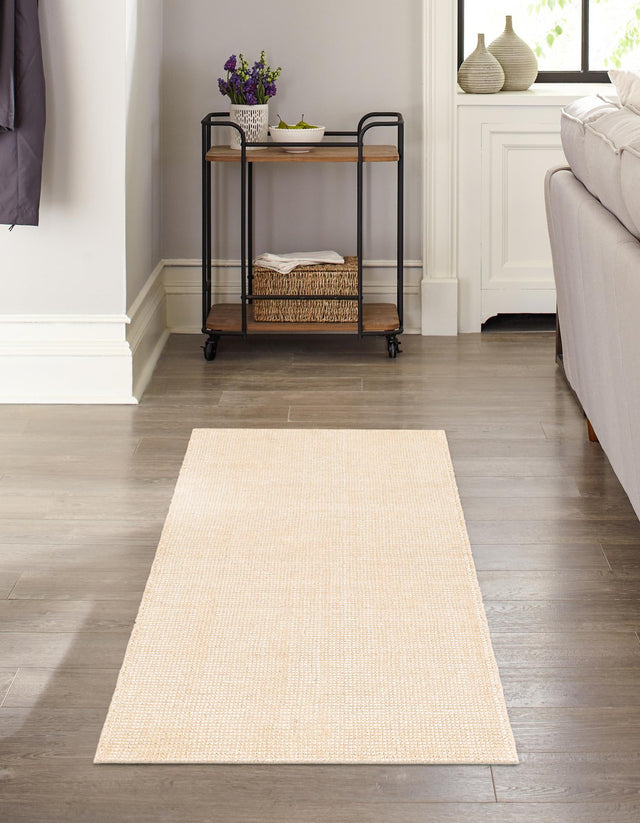 Oat Beige 2' 7 x 10' Jill Zarin English Manor Runner Area Rug 100% Premium Natural Wool Handwoven Carpet for Living Rooms, Office Space, Bedrooms, Dorms for Sale at Rug Engine