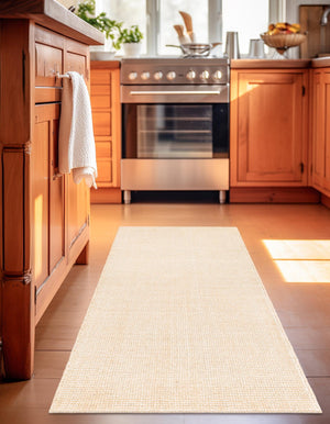 Oat Beige 2' 7 x 12' Jill Zarin English Manor Runner Area Rug 100% Premium Natural Wool Handwoven Carpet for Living Rooms, Office Space, Bedrooms, Dorms for Sale at Rug Engine