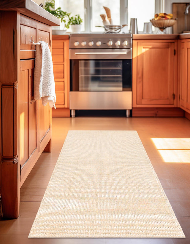 Oat Beige 2' x 4' 1 Jill Zarin English Manor Runner Area Rug 100% Premium Natural Wool Handwoven Carpet for Living Rooms, Office Space, Bedrooms, Dorms for Sale at Rug Engine