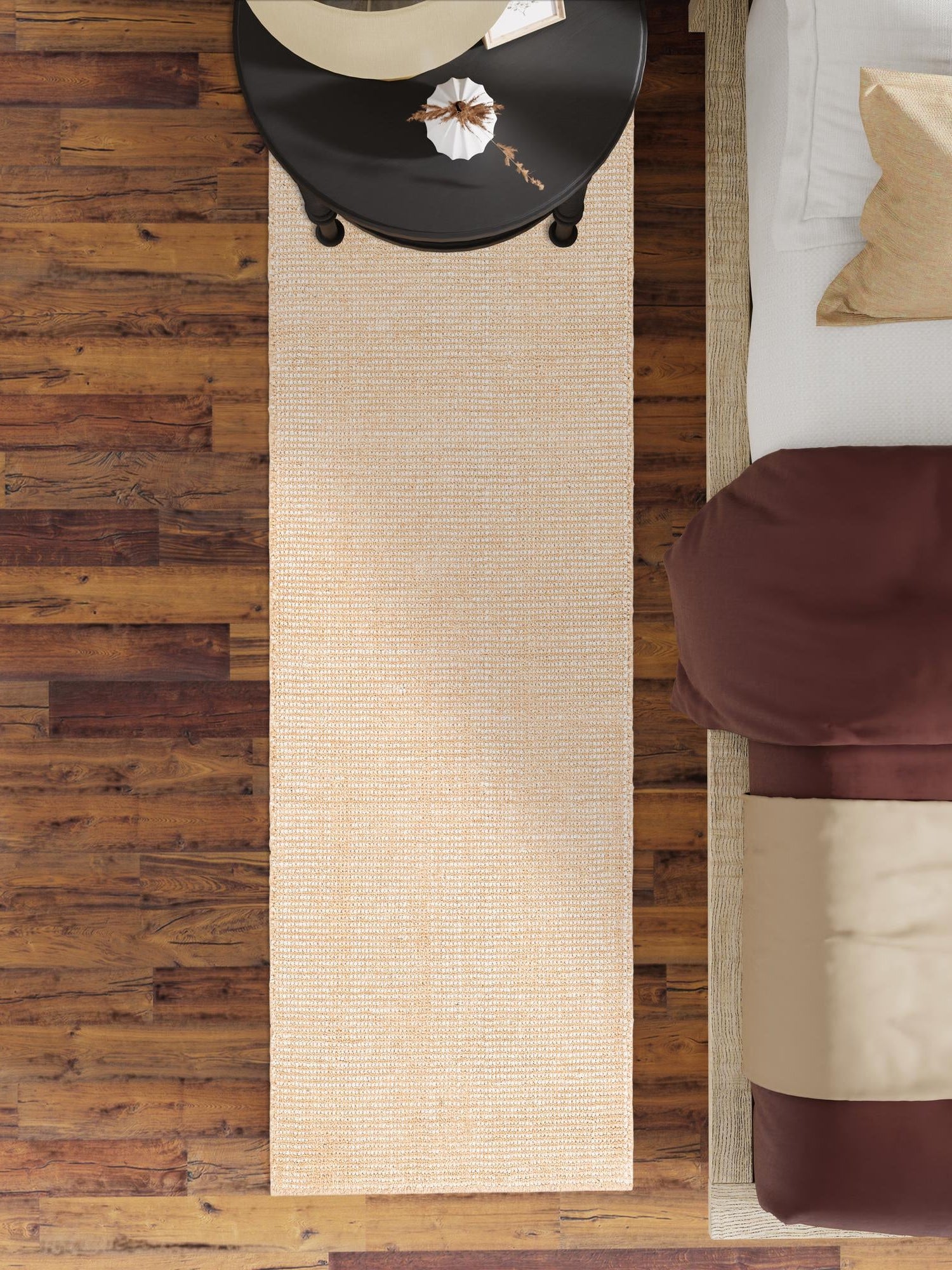 Oat Beige 2' 7 x 10' Jill Zarin English Manor Runner Area Rug 100% Premium Natural Wool Handwoven Carpet for Living Rooms, Office Space, Bedrooms, Dorms for Sale at Rug Engine