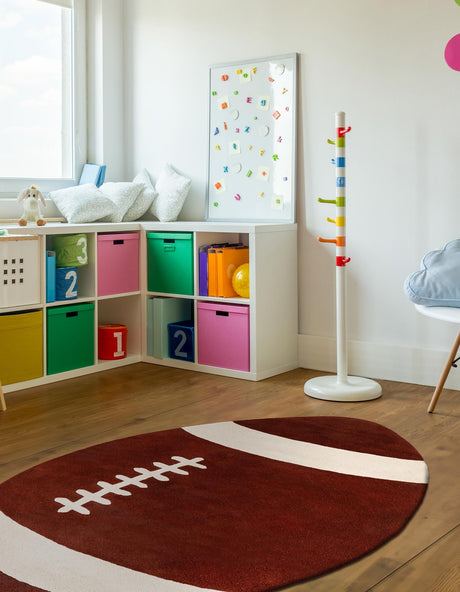 Brown 5' 11 x 10' 6 Playtime Kids Wool Freeform Area Rug for Baby Nursery, Toddler Playroom,  Bedrooms Hand Tufted High Quality Dense  Wool Pile Natural Carpet for Sale at Rug Engine