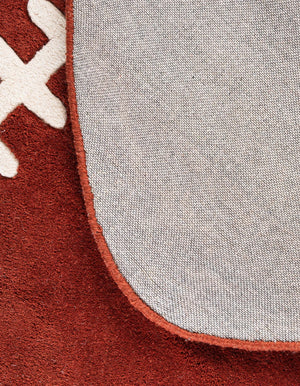 Brown 4' x 7' Playtime Kids Wool Oval Rug