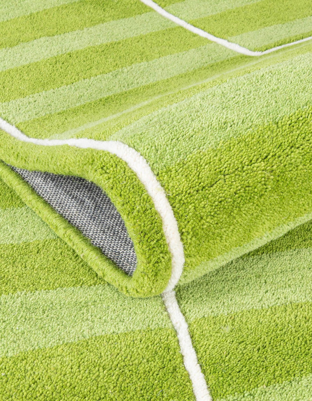 Green 2' x 3' 1 Playtime Kids Wool Rectangle Rug