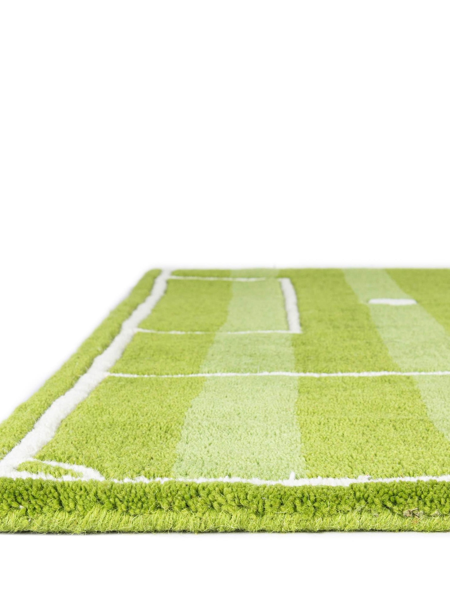 Green 4' 1 x 6' 1 Playtime Kids Wool Freeform Area Rug for Baby Nursery, Toddler Playroom, Bedrooms