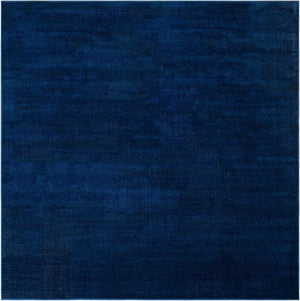 Navy Blue 7' 10 x 7' 10 Williamsburg Square Area Rug 100% Polypropylene With Cotton Backing Durable Easy Clean Stain Resistant Carpet for Sale at Rug Engine