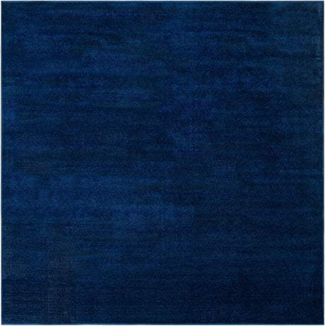Navy Blue 7' 10 x 7' 10 Williamsburg Square Area Rug 100% Polypropylene With Cotton Backing Durable Easy Clean Stain Resistant Carpet for Sale at Rug Engine