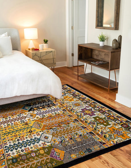 Multicolor 6' 1 x 9' Penrose Rectangle Area Rug Classic Durable Stain Resistant Easy Clean Carpet for Traditional Indoor Home Decor for Sale at Rug Engine