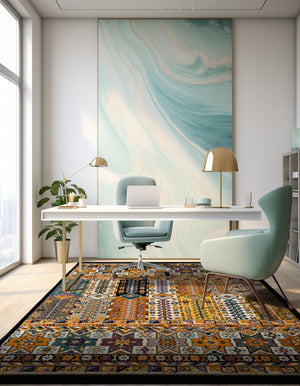 Multicolor 6' 1 x 9' Penrose Rectangle Area Rug