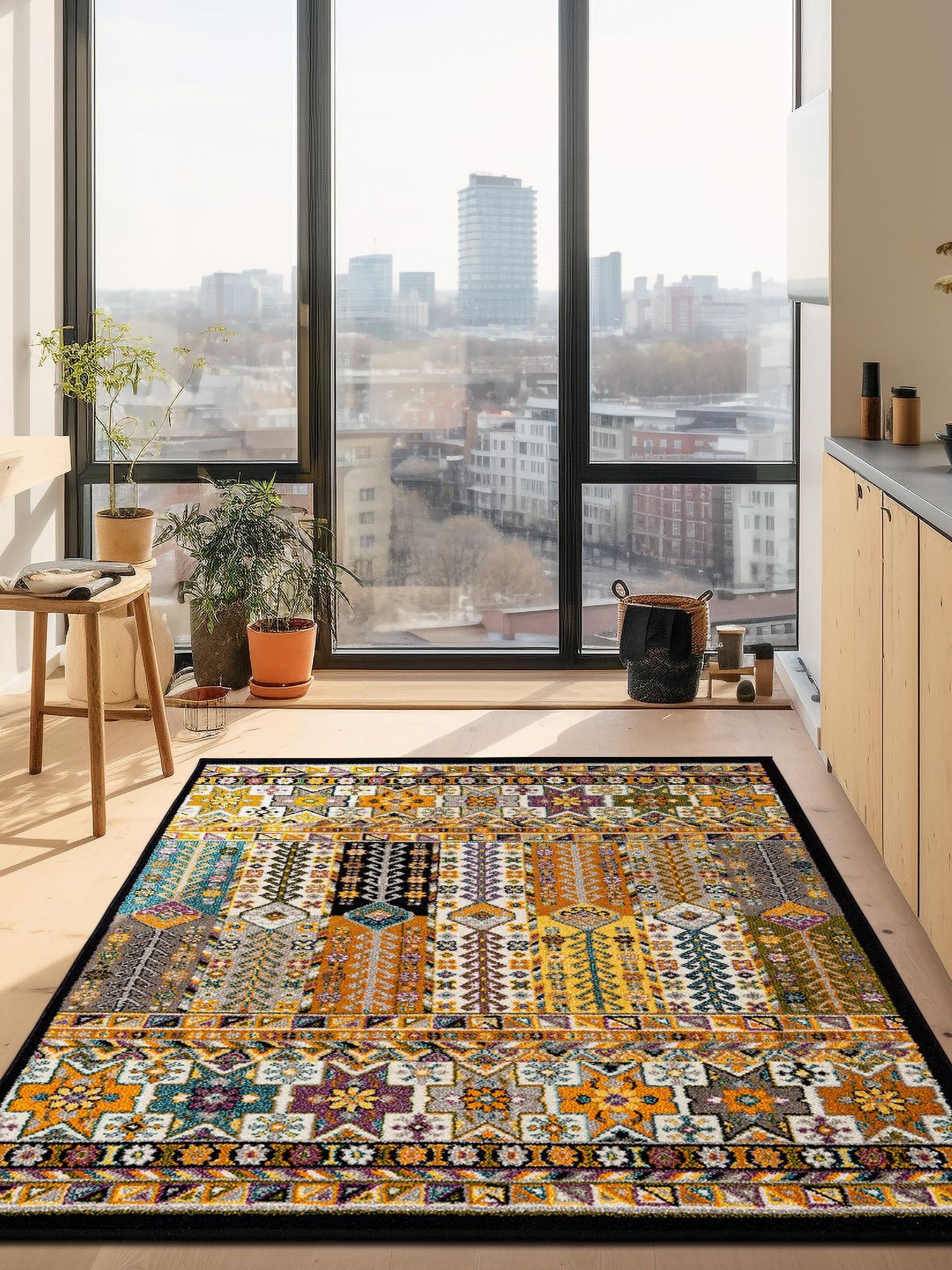 Multicolor 2' x 3' 1 Penrose Rectangle Area Rug