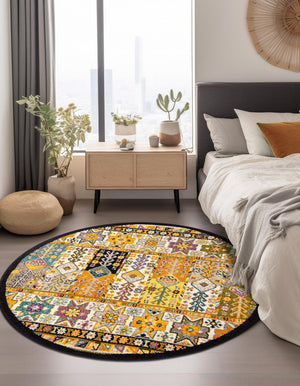 Multicolor 3' 1 x 3' 1 Penrose Round Area Rug