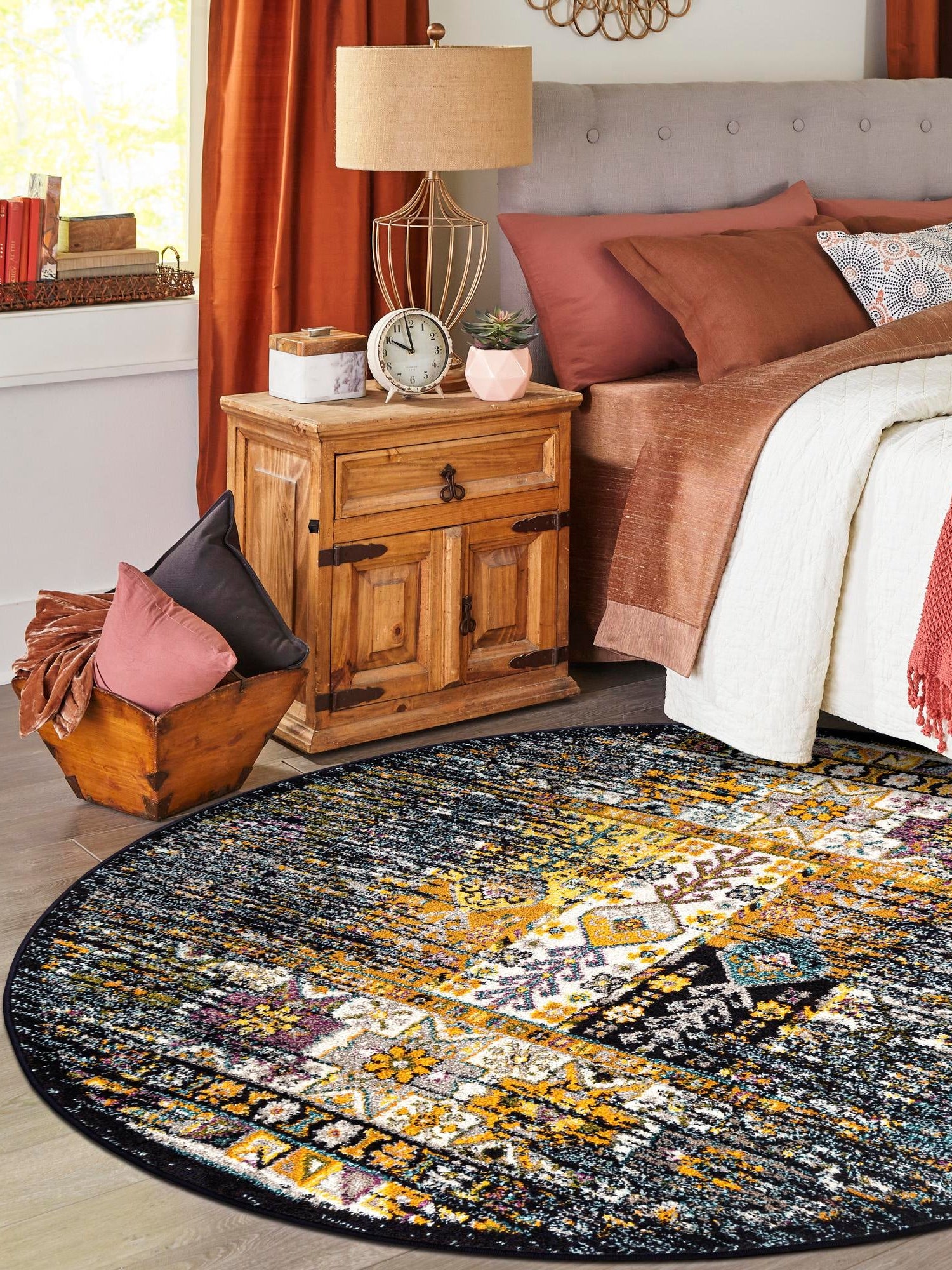 Navy Blue 5' 3 x 5' 3 Penrose Round Area Rug