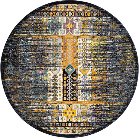 Navy Blue 7' 10 x 7' 10 Penrose Round Area Rug