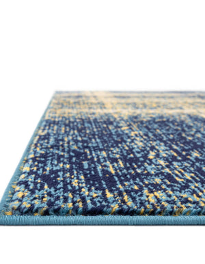 Navy Blue and Yellow 2' 7 x 8' Laguna Runner Area Rug 100% Polypropylene Modern Contemporary Carpet for Bedrooms, Living Room, Dining, Office for Sale at Rug Engine