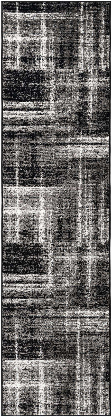 Black 2' 7 x 10' Laguna Runner Area Rug 100% Polypropylene Modern Contemporary Carpet for Bedrooms, Living Room, Dining, Office for Sale at Rug Engine