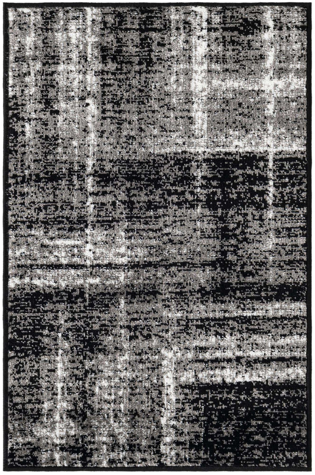 Black 2' x 3' 1 Laguna Rectangle Area Rug 100% Polypropylene Modern Contemporary Carpet for Bedrooms, Living Room, Dining, Office for Sale at Rug Engine
