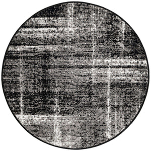 Black 3' 1 x 3' 1 Laguna Round Area Rug 100% Polypropylene Modern Contemporary Carpet for Bedrooms, Living Room, Dining, Office for Sale at Rug Engine