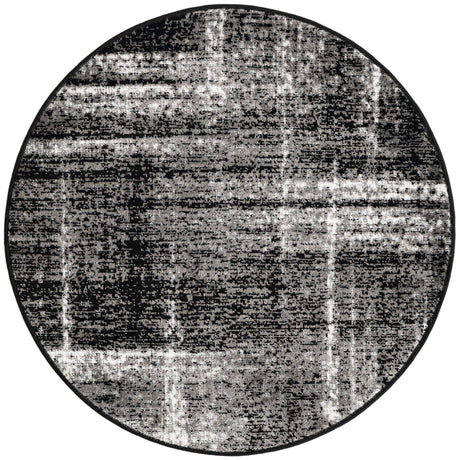 Black 3' 1 x 3' 1 Laguna Round Area Rug 100% Polypropylene Modern Contemporary Carpet for Bedrooms, Living Room, Dining, Office for Sale at Rug Engine