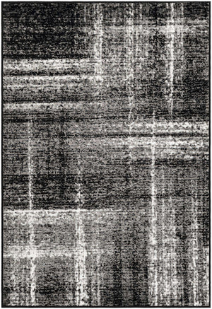 Black 4' 1 x 6' 1 Laguna Rectangle Area Rug 100% Polypropylene Modern Contemporary Carpet for Bedrooms, Living Room, Dining, Office for Sale at Rug Engine