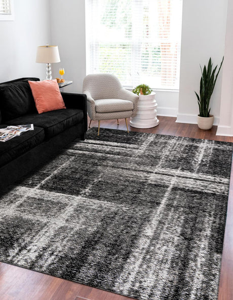 Black 3' 1 x 5' 3 Laguna Rectangle Area Rug 100% Polypropylene Modern Contemporary Carpet for Bedrooms, Living Room, Dining, Office for Sale at Rug Engine