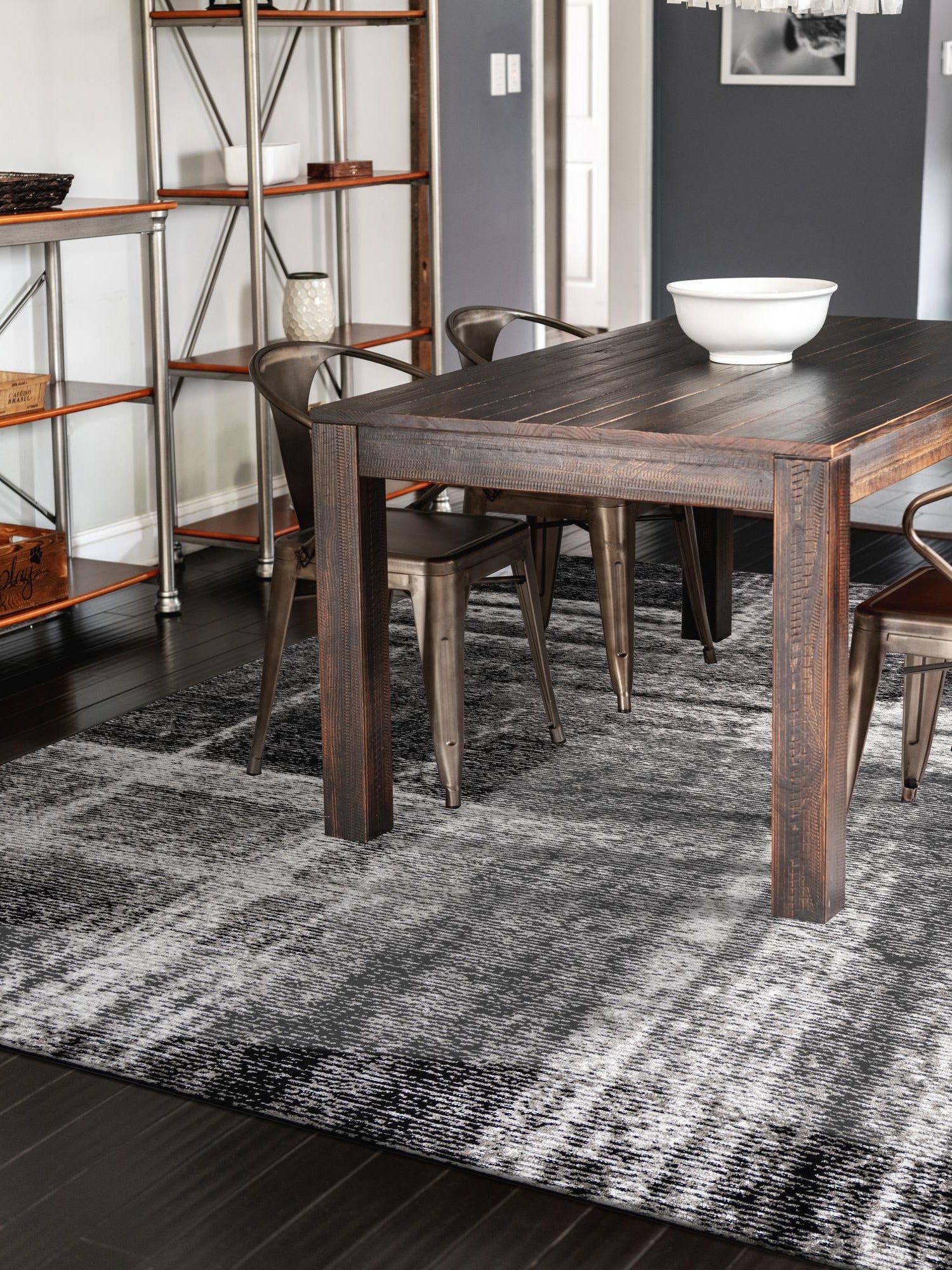 Black 2' x 3' 1 Laguna Rectangle Area Rug 100% Polypropylene Modern Contemporary Carpet for Bedrooms, Living Room, Dining, Office for Sale at Rug Engine