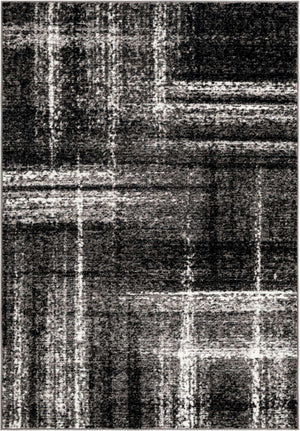 Black 5' 3 x 8' Laguna Rectangle Area Rug 100% Polypropylene Modern Contemporary Carpet for Bedrooms, Living Room, Dining, Office for Sale at Rug Engine