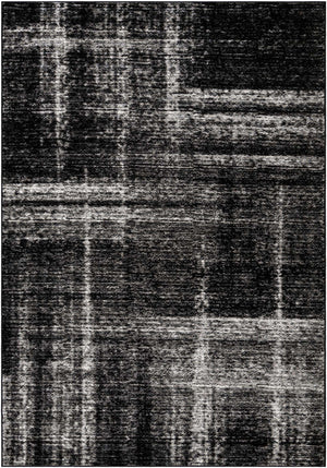 Black 7' 1 x 10' Laguna Rectangle Area Rug 100% Polypropylene Modern Contemporary Carpet for Bedrooms, Living Room, Dining, Office for Sale at Rug Engine